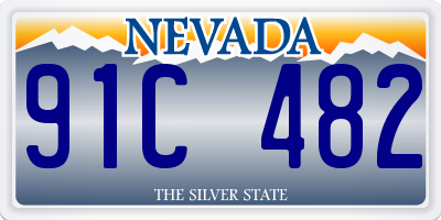 NV license plate 91C482