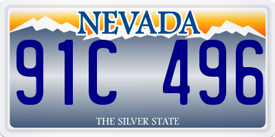 NV license plate 91C496