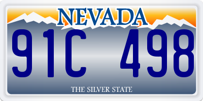 NV license plate 91C498