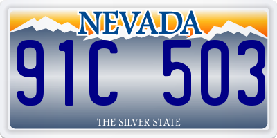 NV license plate 91C503