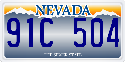 NV license plate 91C504