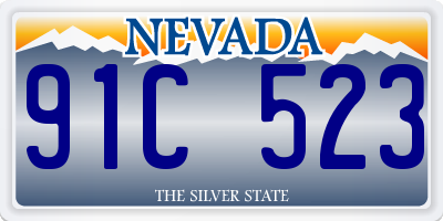 NV license plate 91C523