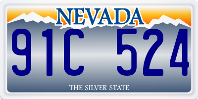 NV license plate 91C524