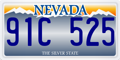 NV license plate 91C525