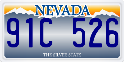 NV license plate 91C526
