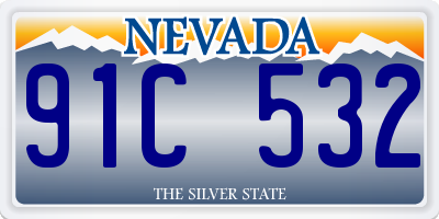 NV license plate 91C532