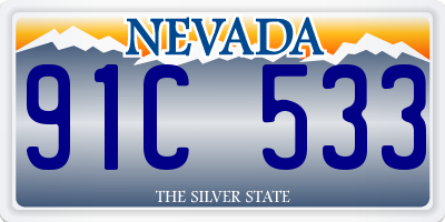 NV license plate 91C533