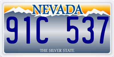 NV license plate 91C537