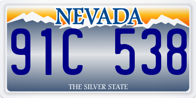 NV license plate 91C538