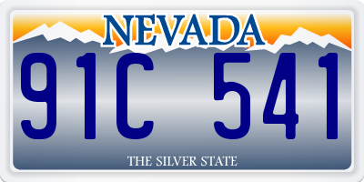 NV license plate 91C541