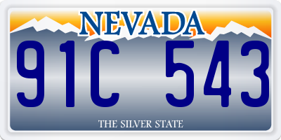 NV license plate 91C543