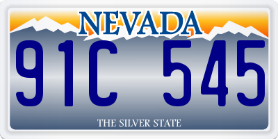 NV license plate 91C545