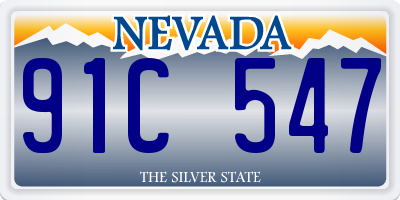 NV license plate 91C547