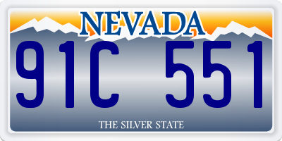 NV license plate 91C551