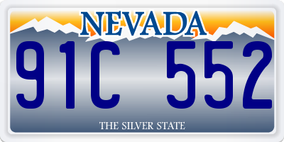 NV license plate 91C552