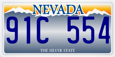 NV license plate 91C554