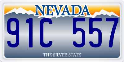 NV license plate 91C557