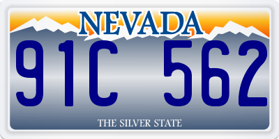 NV license plate 91C562