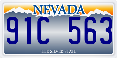 NV license plate 91C563