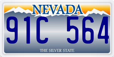 NV license plate 91C564