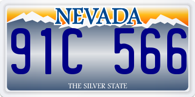 NV license plate 91C566