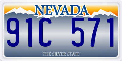 NV license plate 91C571