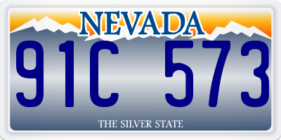 NV license plate 91C573