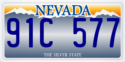 NV license plate 91C577