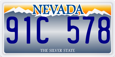 NV license plate 91C578