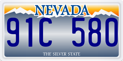 NV license plate 91C580