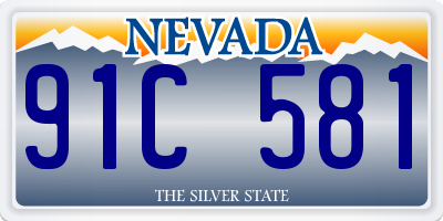 NV license plate 91C581