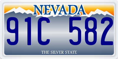 NV license plate 91C582