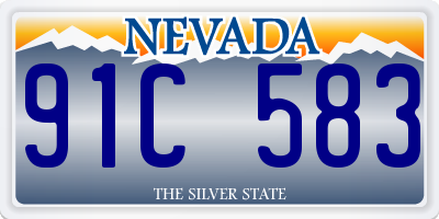 NV license plate 91C583