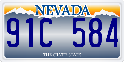 NV license plate 91C584