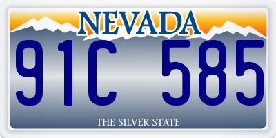 NV license plate 91C585