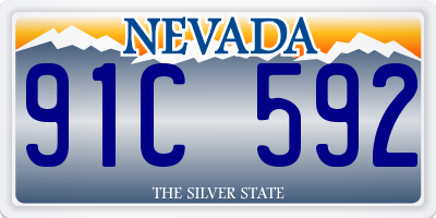 NV license plate 91C592
