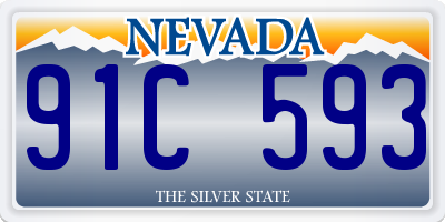 NV license plate 91C593