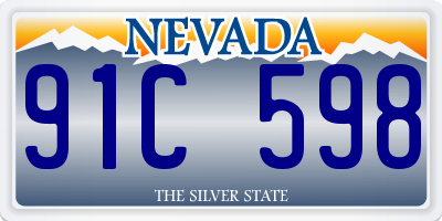 NV license plate 91C598