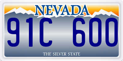 NV license plate 91C600