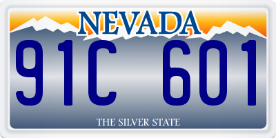 NV license plate 91C601