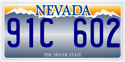 NV license plate 91C602
