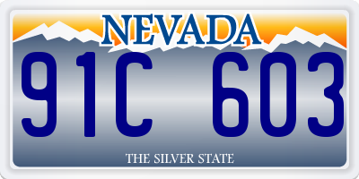 NV license plate 91C603