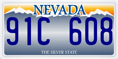 NV license plate 91C608