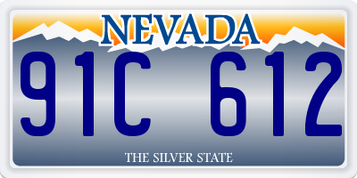 NV license plate 91C612