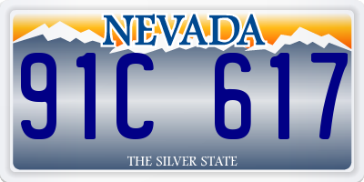 NV license plate 91C617