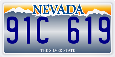 NV license plate 91C619