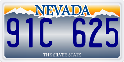 NV license plate 91C625