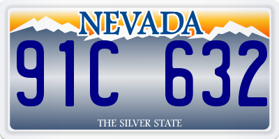 NV license plate 91C632