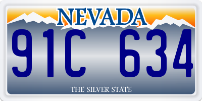 NV license plate 91C634