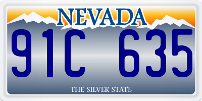 NV license plate 91C635